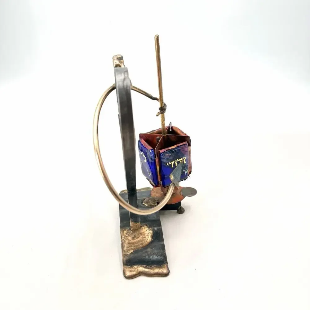 Vintage Gary Rosenthal Ani LI Dodi Spinning Wedding Dreidel Metal & Glass Shards